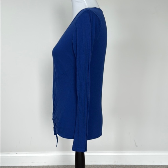 Express Cobalt Blue V-Neck Tie Blouse Sz XS - Picture 4 of 5